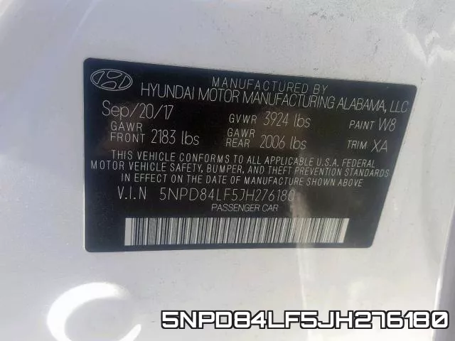 5NPD84LF5JH276180 фото 2
