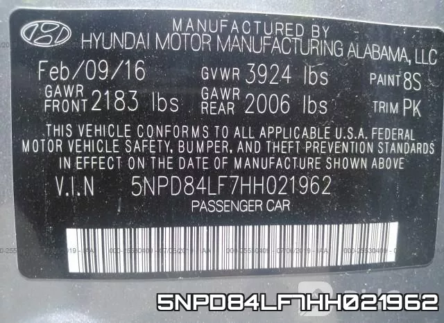 5NPD84LF7HH021962 фото 10