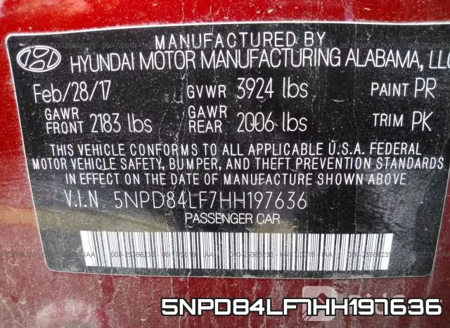 5NPD84LF7HH197636 фото 9