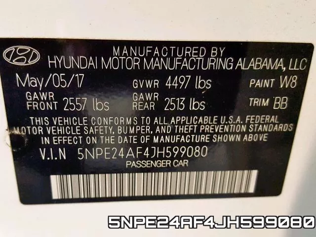 5NPE24AF4JH599080 фото 2