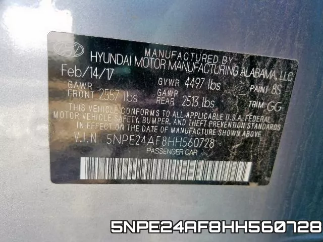 5NPE24AF8HH560728 фото 2