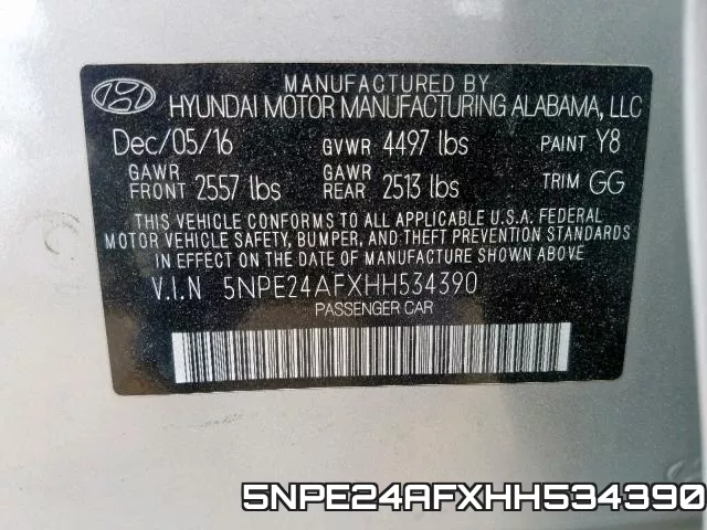 5NPE24AFXHH534390 фото 2