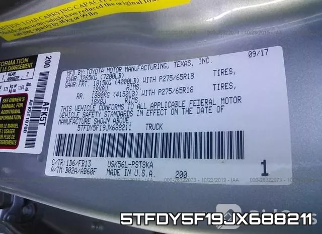 5TFDY5F19JX688211 фото 10
