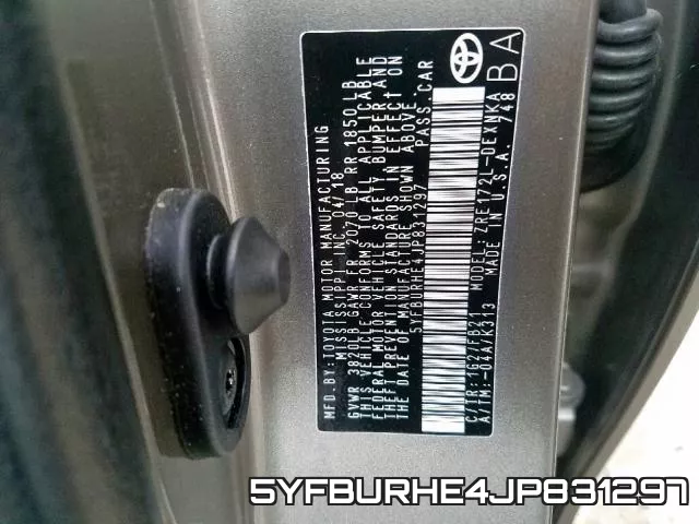 5YFBURHE4JP831297 фото 2