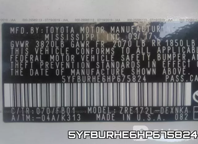 5YFBURHE6HP675824 фото 10