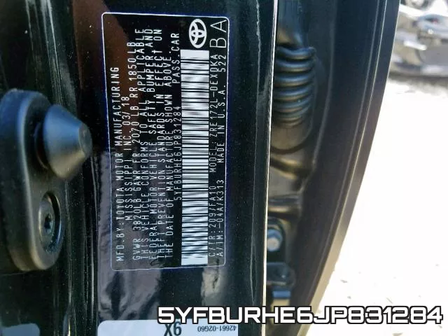 5YFBURHE6JP831284 фото 2