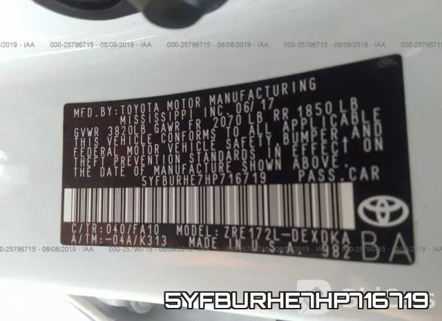 5YFBURHE7HP716719 фото 10