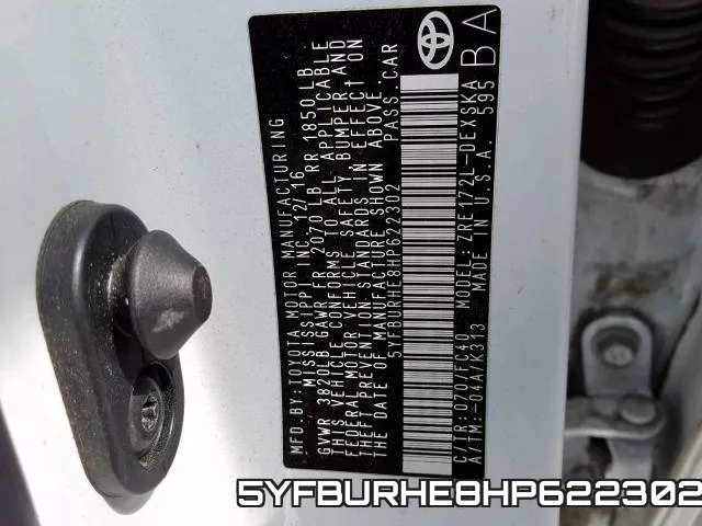 5YFBURHE8HP622302 фото 2