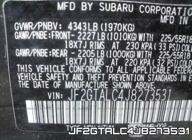 JF2GTALC4J8273531 фото 10