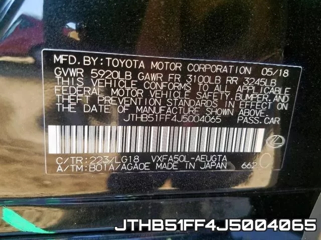 JTHB51FF4J5004065 фото 2