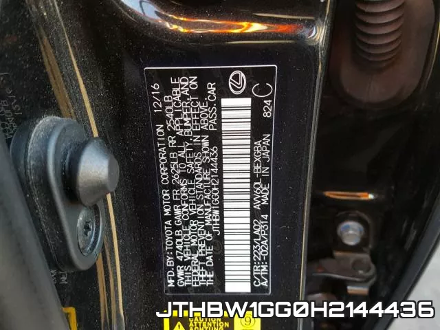 JTHBW1GG0H2144436 фото 2