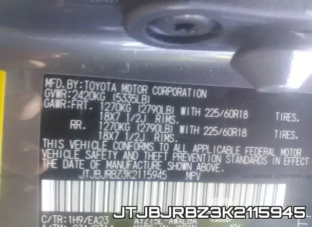 JTJBJRBZ3K2115945 фото 10