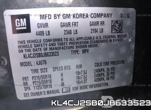KL4CJ2SB0JB633523 фото 8