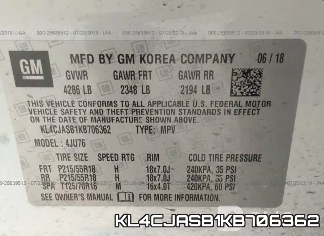 KL4CJASB1KB706362 фото 10