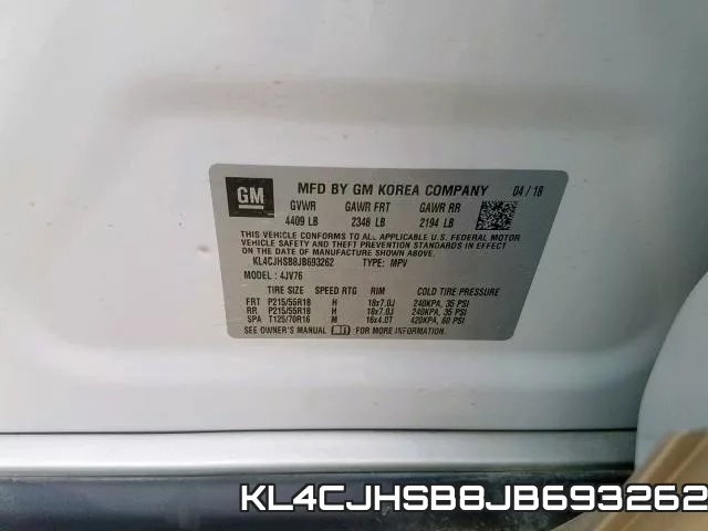 KL4CJHSB8JB693262 фото 2