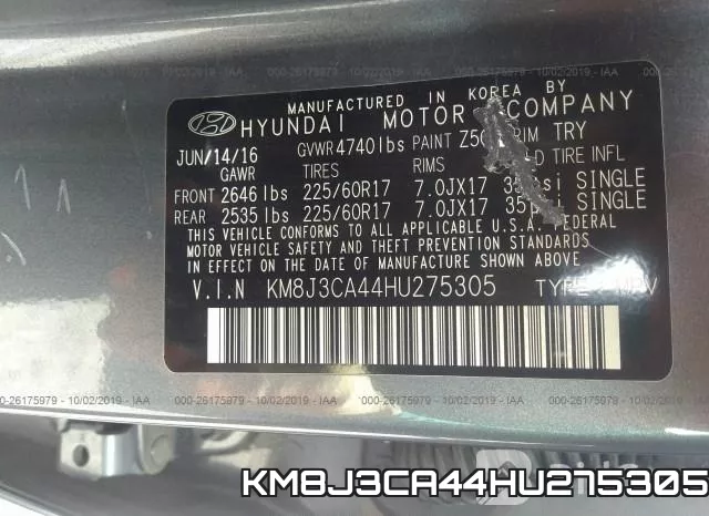 KM8J3CA44HU275305 фото 9