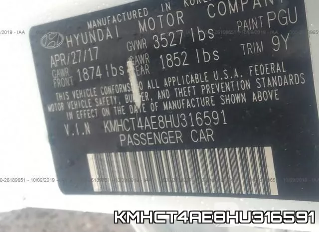 KMHCT4AE8HU316591 фото 10