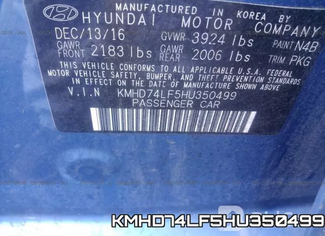 KMHD74LF5HU350499 фото 10