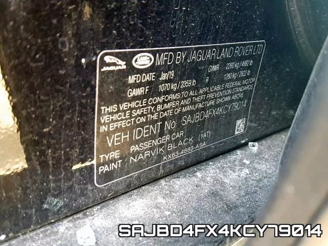 SAJBD4FX4KCY79014 фото 2
