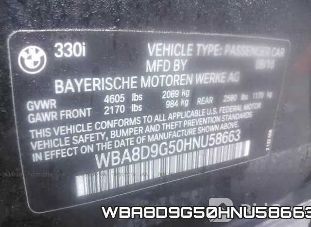 WBA8D9G50HNU58663 фото 10