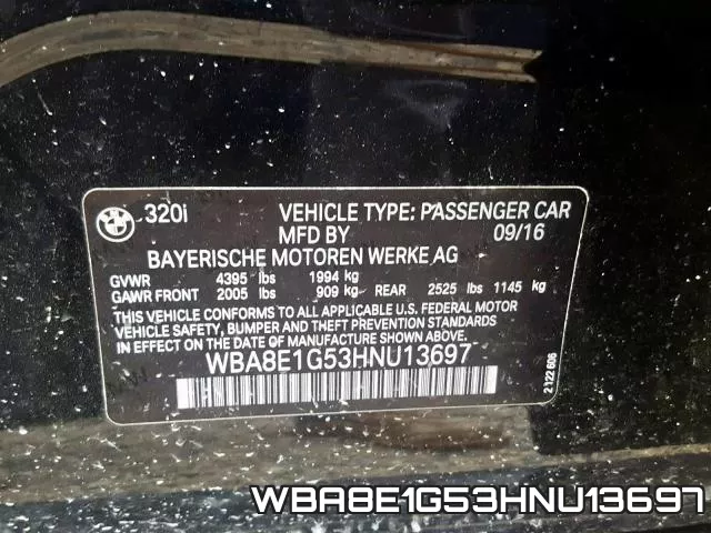 WBA8E1G53HNU13697 фото 2