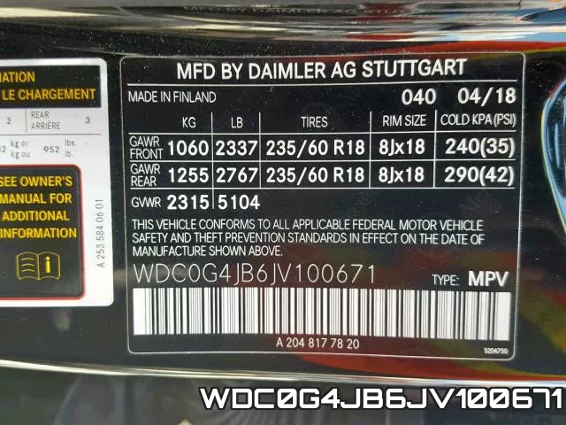 WDC0G4JB6JV100671 фото 2