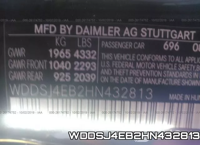 WDDSJ4EB2HN432813 фото 10
