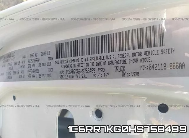 1C6RR7KG0HS758489 фото 10