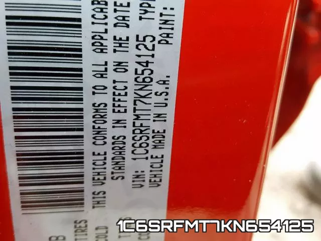 1C6SRFMT7KN654125 фото 2
