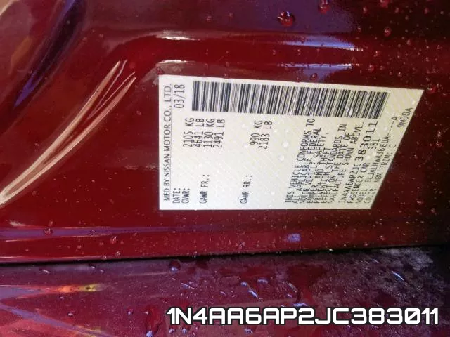 1N4AA6AP2JC383011 фото 2