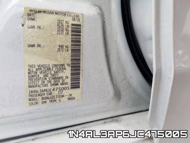1N4AL3AP6JC475005 фото 2