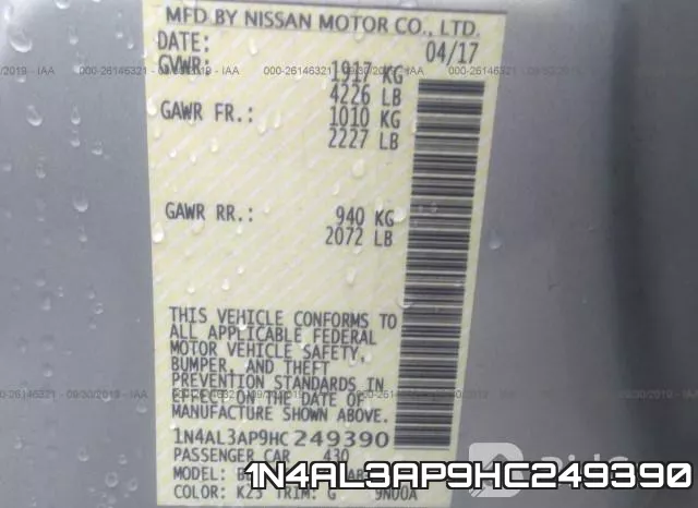 1N4AL3AP9HC249390 фото 9