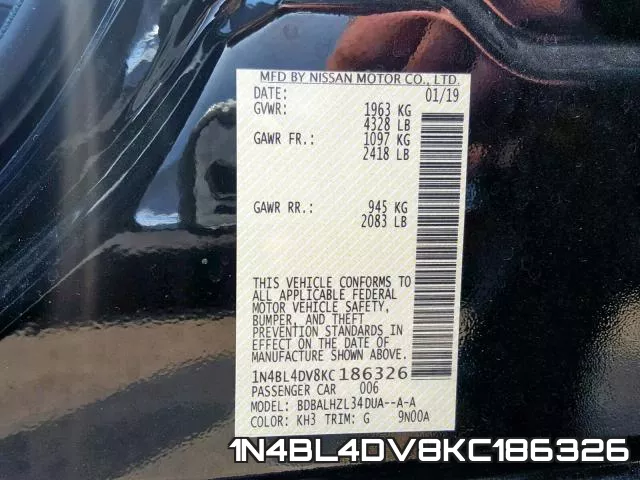 1N4BL4DV8KC186326 фото 2