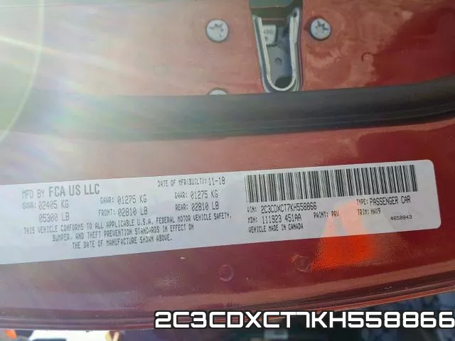 2C3CDXCT7KH558866 фото 2