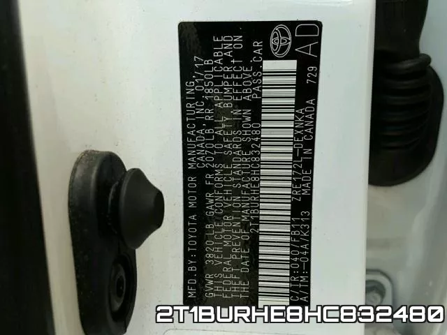 2T1BURHE8HC832480 фото 2