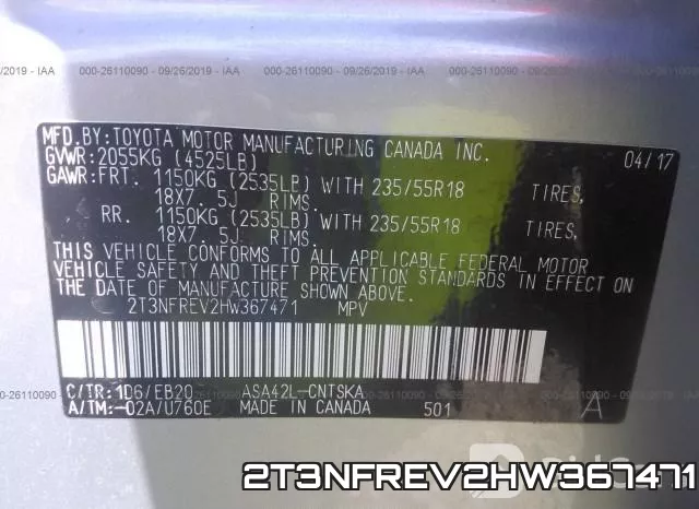 2T3NFREV2HW367471 фото 10