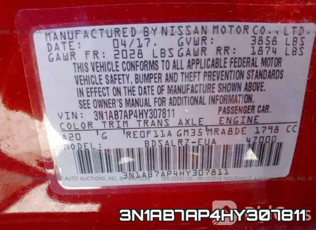 3N1AB7AP4HY307811 фото 10