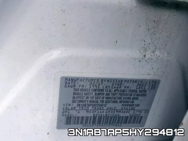 3N1AB7AP5HY294812 фото 2