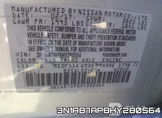 3N1AB7AP8HY280564 фото 10