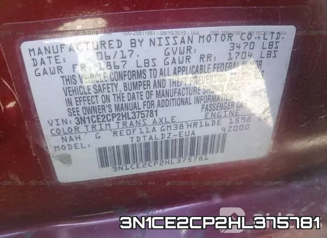 3N1CE2CP2HL375781 фото 10