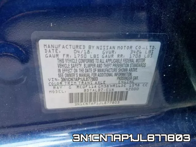 3N1CN7AP1JL877803 фото 2