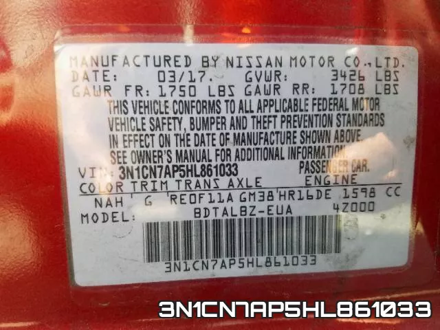3N1CN7AP5HL861033 фото 2
