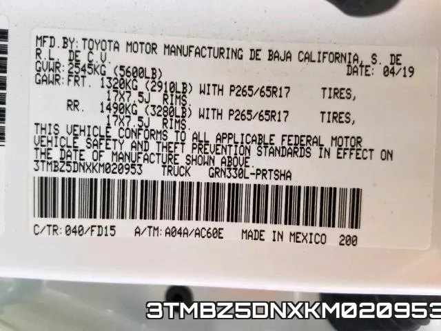 3TMBZ5DNXKM020953 фото 2