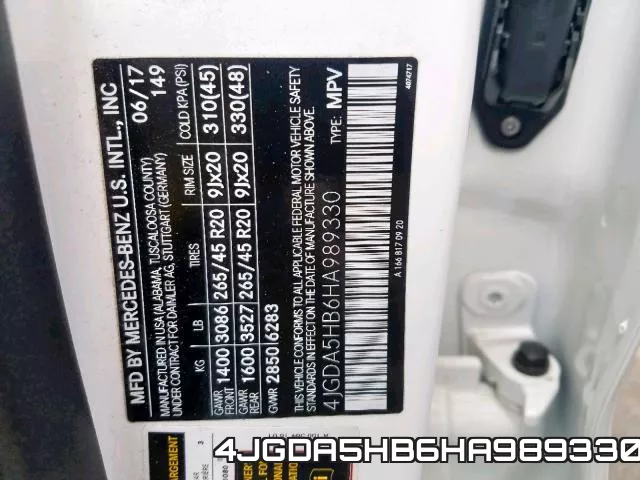 4JGDA5HB6HA989330 фото 2