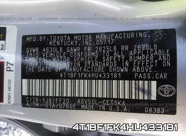 4T1BF1FK4HU433181 фото 10
