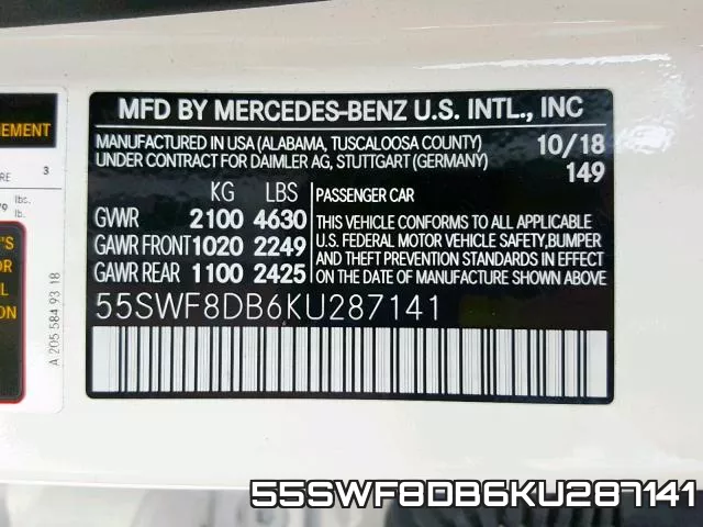 55SWF8DB6KU287141 фото 2