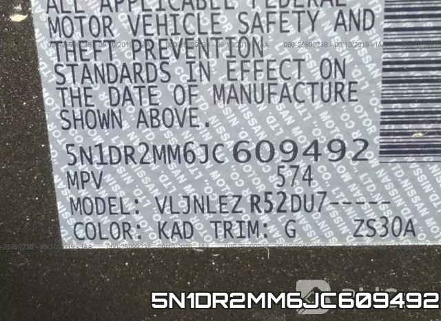 5N1DR2MM6JC609492 фото 9