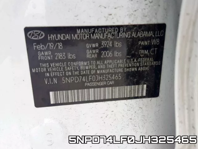 5NPD74LF0JH325465 фото 2