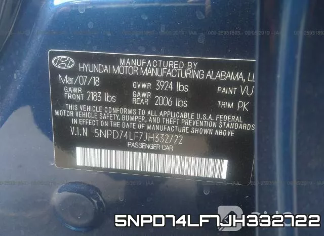 5NPD74LF7JH332722 фото 10