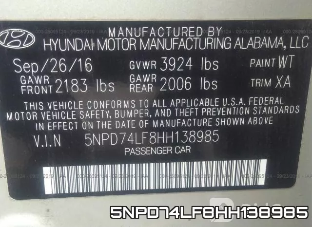 5NPD74LF8HH138985 фото 10